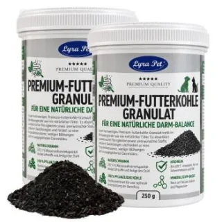 Lyra Pet Premium Futterkohle Granulat 2x250 g