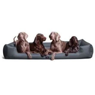 Tierlando GOOFY - Orthopädisches Hundebett aus Polyester inkl. Matratzenschoner grau/ grau 1,6 m, 25 cm, 1,1 m