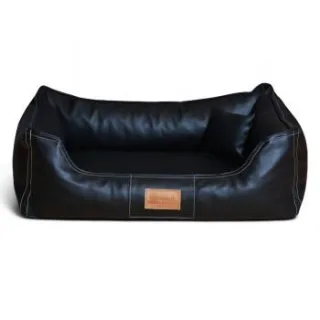 Tierlando MADDOX KOMFORT Hundebett Hundesofa Kunstleder S - XXL schwarz 1 m, 25 cm, 75 cm