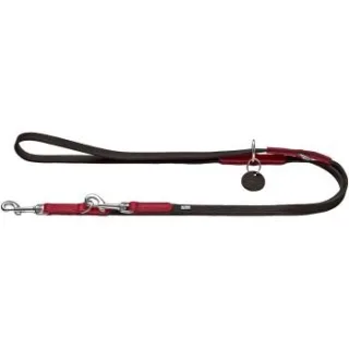 Hunter Verstellbare Führleine Karlby rot/ schwarz 2 m, 2 cm