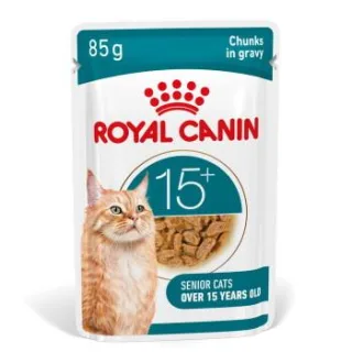 ROYAL CANIN Nassfutter Katze, Senior Agening 15+, Sauce 12x85 g