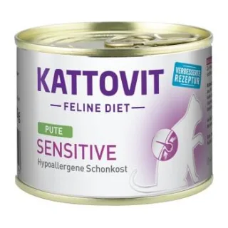 KATTOVIT Feline Diet Nassfutter Katze Sensitive Adult Pute 48x185 g