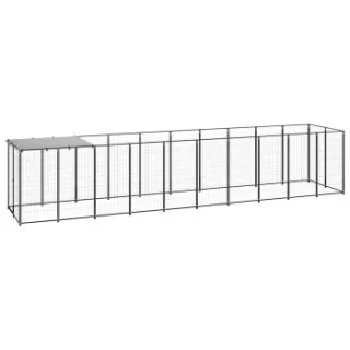 VidaXL Hundezwinger schwarz 5,5 m, 1,1 m, 1,1 m