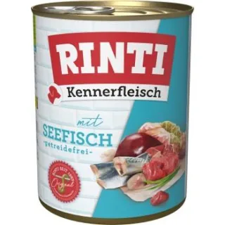RINTI Kennerfleisch Nassfutter Hund, Adult, Dose, Seefisch 36x800 g