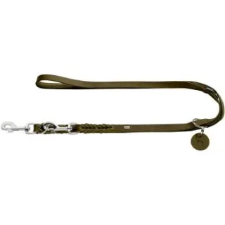 Hunter Verstellbare Führleine Solid Education oliv 1,8 cm, 2,5 m