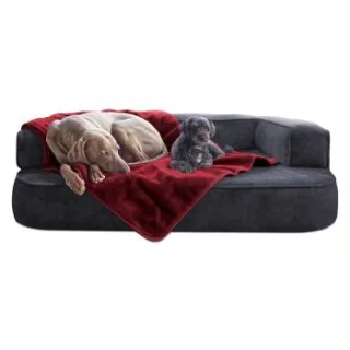 Tierlando LILLY flauschige Haustier- & Plüschdecke bordeaux XL