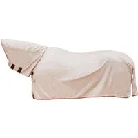 Kentucky Horsewear Fliegendekce Comfort classic mit Halsteil & Bauch, beige/bordeaux - 145 cm