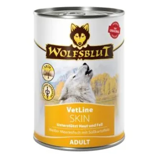 WOLFSBLUT Adult VetLine Skin, Weißer Meeresfisch 6x395g
