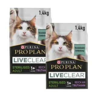 PRO PLAN Liveclear Sterilised Adult Truthahn 2x1,4 kg