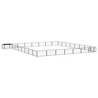 VidaXL Hunde Laufstall / Freilaufgehege mit Unterstand 8 m, 8 m, 50 cm