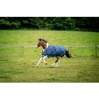 Horseware Ireland Amigo 1200D Wug Turnout 150g Navy/Titanium Grey & Silver - 125 cm