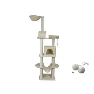 Rohrschneider ® Katzenbaum Travel , mit Gratis-Spielball, beige