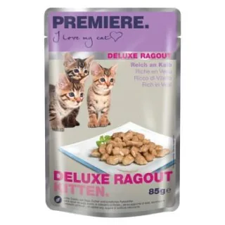 PREMIERE Deluxe Ragout Nassfutter Kitten Reich an Kalb 88x85 g