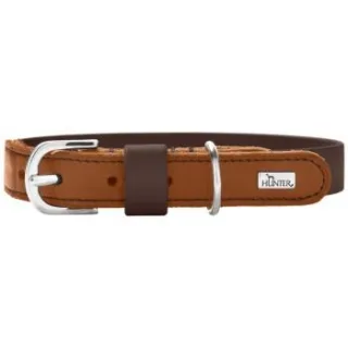Dog Sport HUNTER Hundehalsband wolmar biothane x leder braun M
