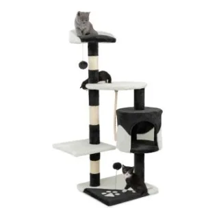 Lionto Kratzbaum Höhe 112 cm schwarz/ weiß