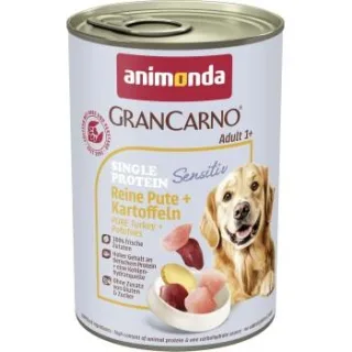 animonda GranCarno Sensitiv Nassfutter Hund Adult, Pute und Kartoffel 24x400 g